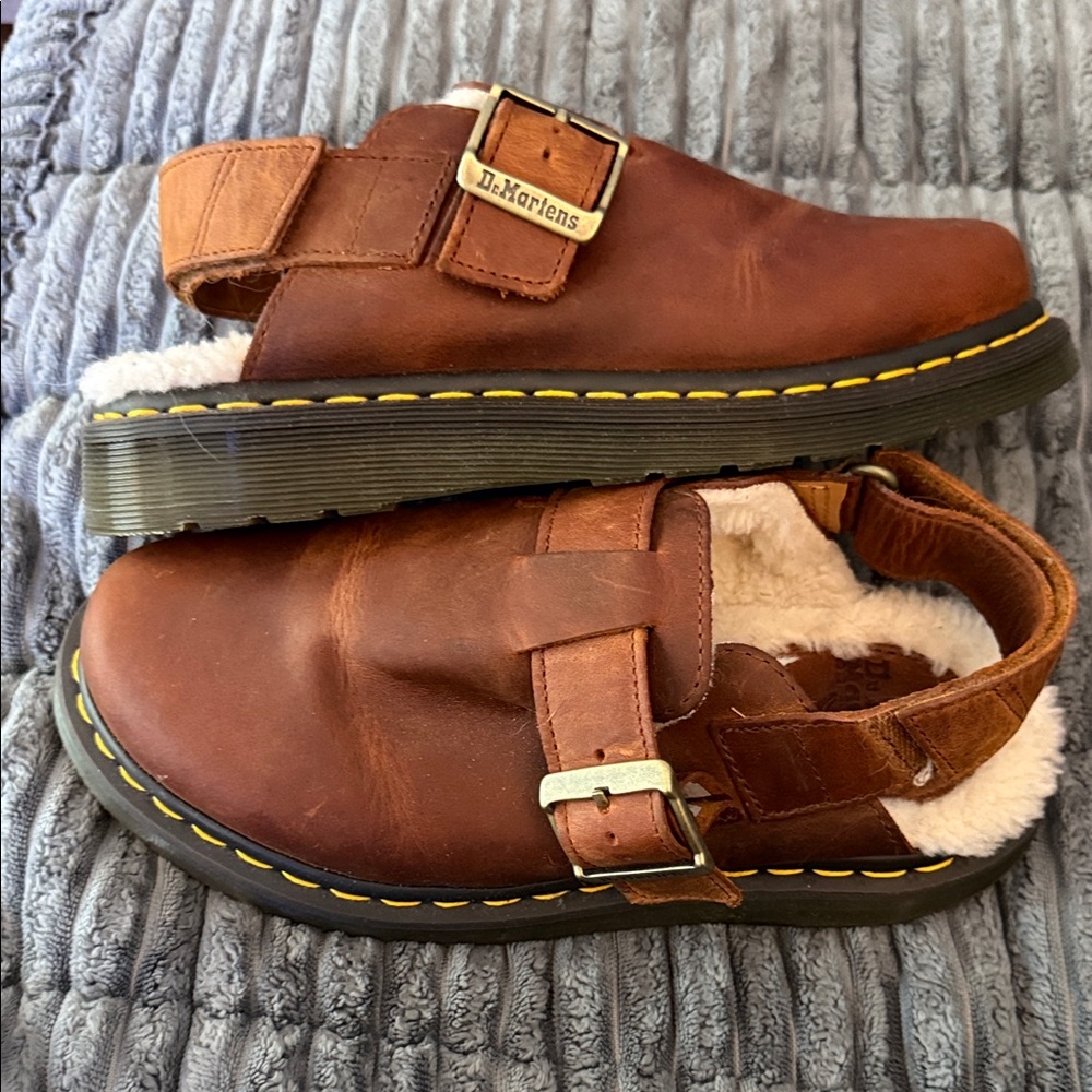 Dr. Martens Jorge II Slingback Mule Unisex 7M/8W Tan Leather Slip On